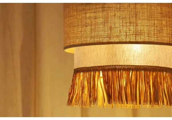 Brilagi - Lampadario a cavo WINNETOU BOHO 1xE27/15W/230V Ø 25 cm marrone/crema