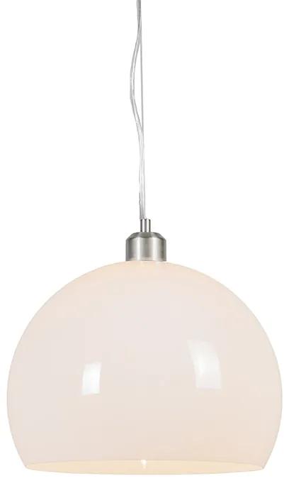 Moderna lampada a sospensione rotonda bianco opale - Globe