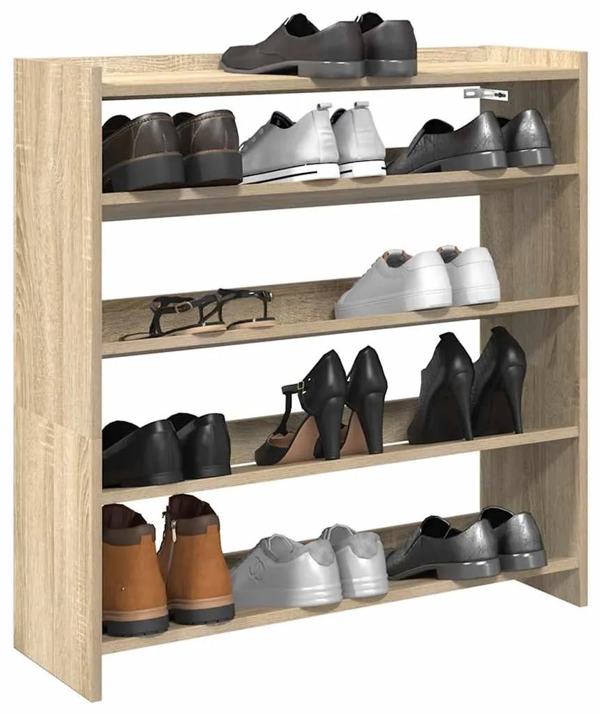 Scarpiera Rovere Sonoma 80x25x81 Cm İn Legno Multistrato /