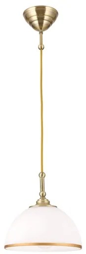 Orion HL 6-1808/1 - Lampadario a sospensione con filo OLD LAMP 1xE27/40W/230V bianco/ottone