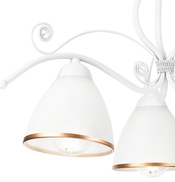 Lampadario a sospensione con catena RETRO II 3xE27/60W/230V bianco