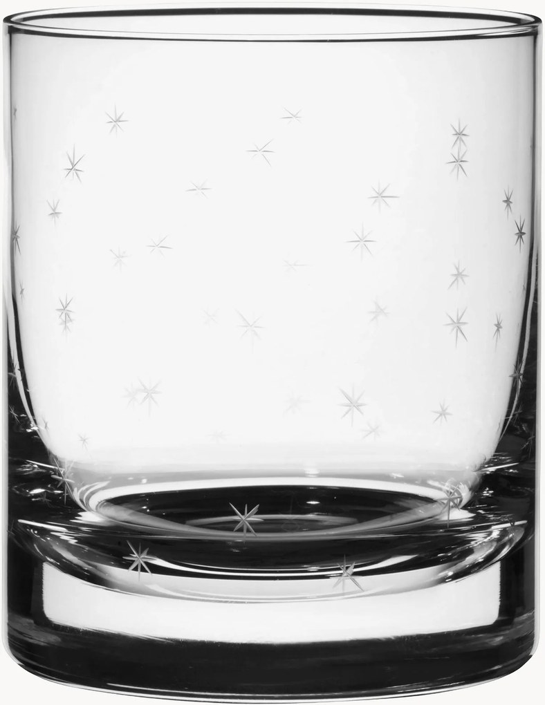 Set di 2 bicchieri da whisky in cristallo soffiato Stars