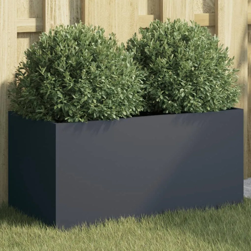 Fioriera Antracite 62x30x29 Cm İn Acciaio /
