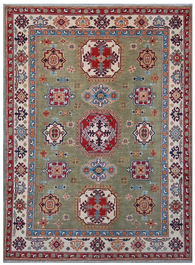Kazak Tappeto 200x150 (Pakistan) Annodato A Mano