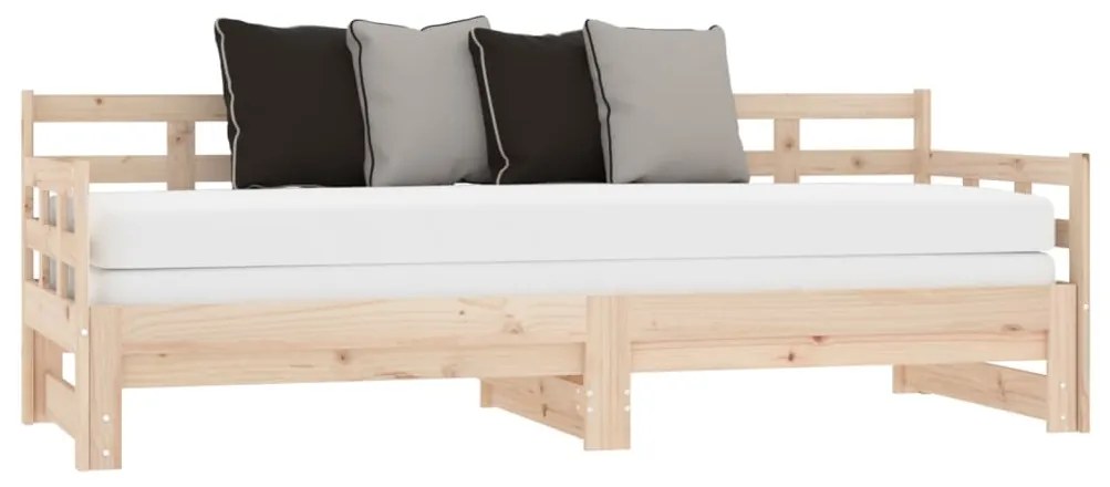 Dormeuse estraibile in legno massello di pino 2x(80x200) cm