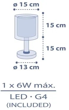 Dalber 76631 - Lampada LED per bambini MOON DREAMS 1xG4/4W/230V, blu