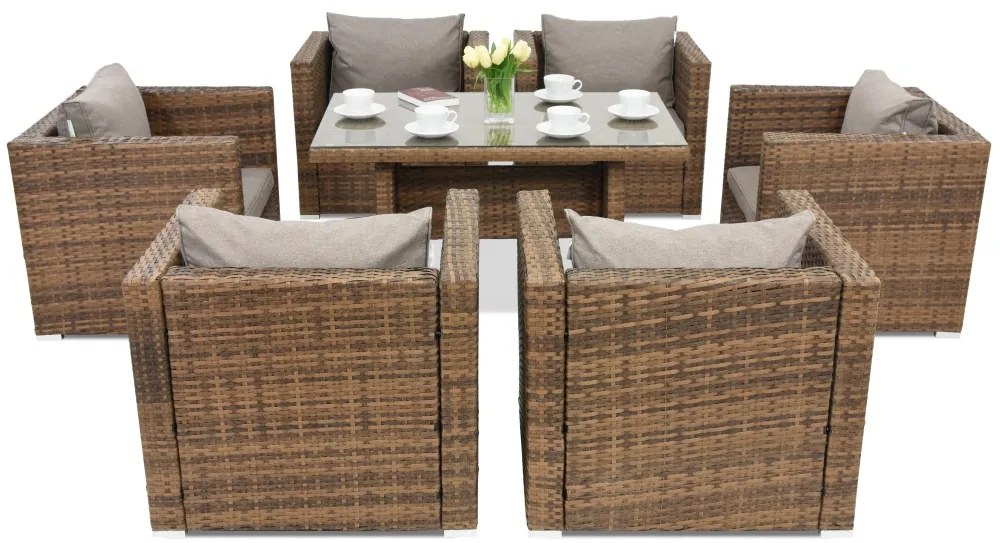 Mobili da giardino in rattan Roma Premium 6 Garden Point marrone