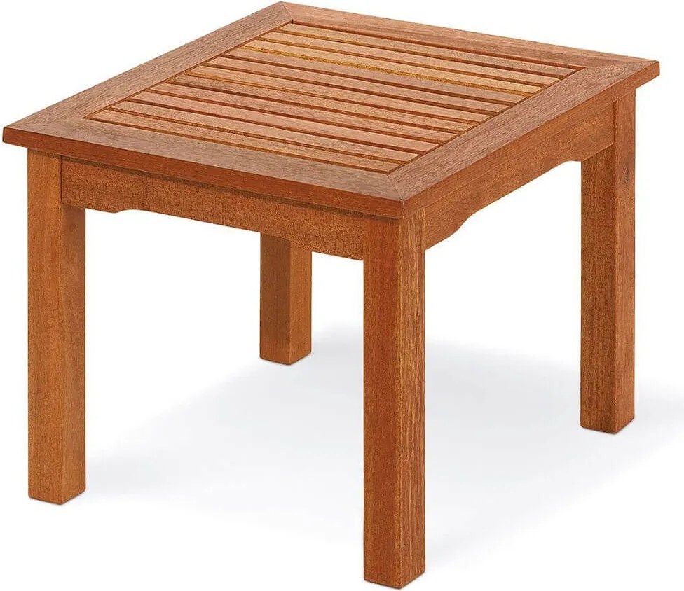 RIACO - tavolino quadrato da giardino in legno massiccio di acacia