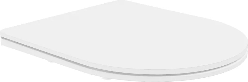 Mexen sedile a chiusura rallentata slim, durevole, bianco opaco - 39740001