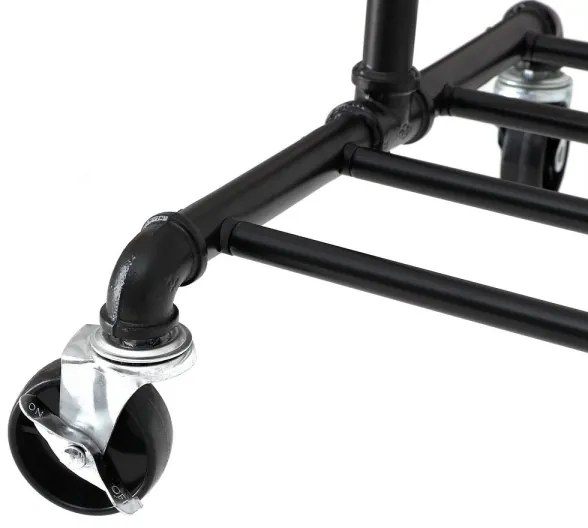 Appendiabiti a piantana mobile LINEA, nero