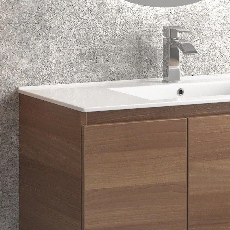 Kamalu - mobile bagno 100cm con lavabo incasso cassetti e ante tod-100lb