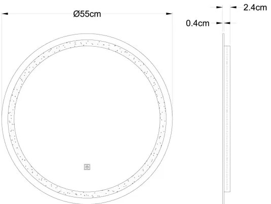 Globo 84033 - Specchio LED dimmerabile con retroilluminazione RIVAS LED/10W/230V 4000K d. 55 cm