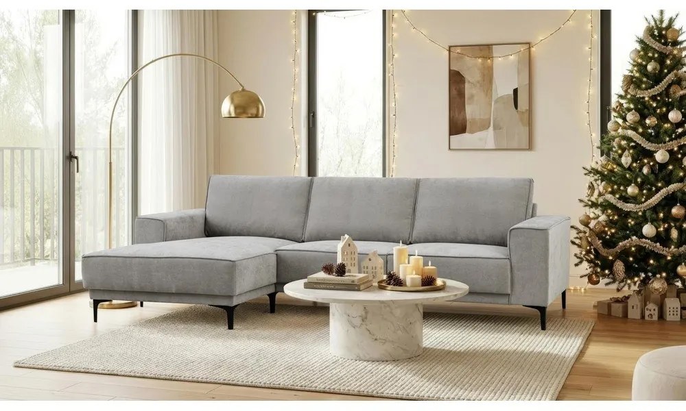 Divano angolare grigio (con penisola a sinistra/con chaise lounge) Copenhagen – Scandic