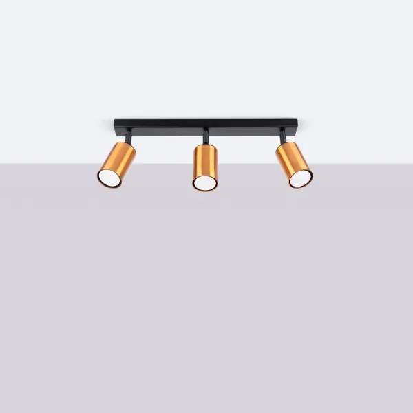 Sollux SL.1376 - Faretto WINX 3xGU10/10W/230V nero/rame