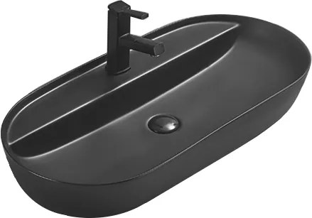 Mexen Adel lavabo da appoggio 80 x 40 cm, nero opaco - 22168085