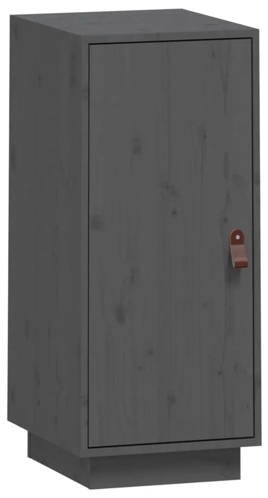 Credenza grigia 34x40x75 cm in legno massello di pino