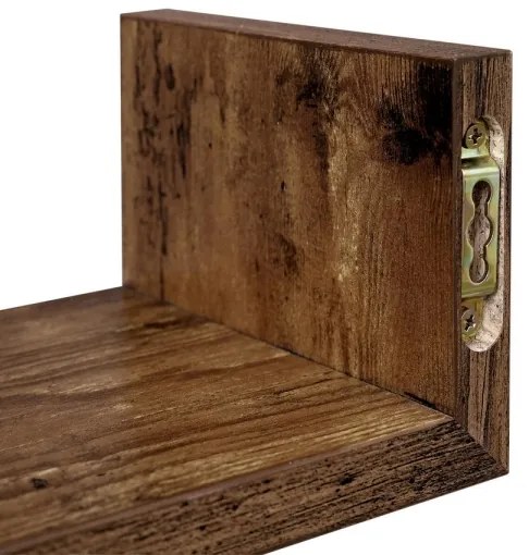 Set di 3 mensole da parete SHELFY marrone