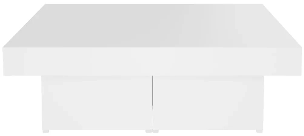 Tavolino da salotto bianco 90x90x28 cm in truciolato