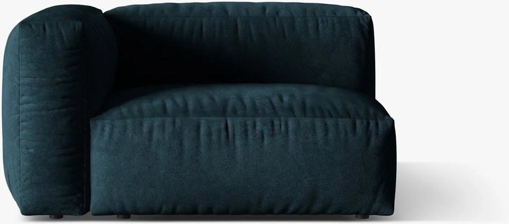 Modulo con bracciolo Martina in velluto – 120x106 cm