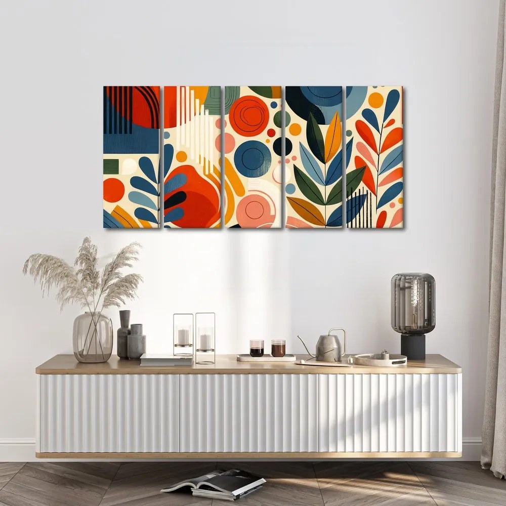 Quadri 5 pezzi – Forme astratte moderne
