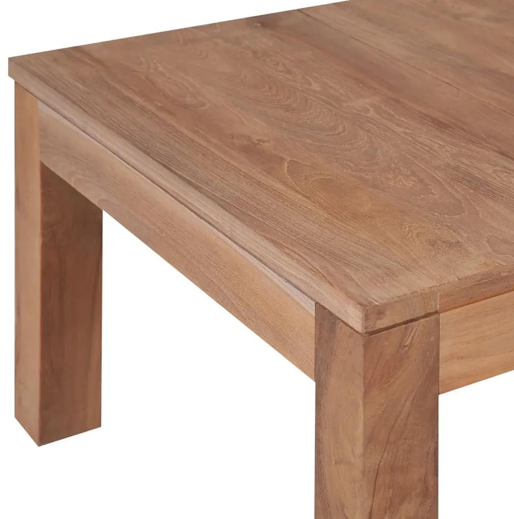 Tavolino da caffè in legno massello di teak naturale 60x60x40cm
