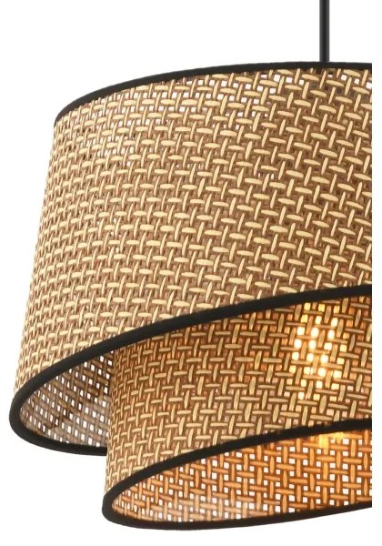 Lampadario a sospensione con cavo BARETTE 1xE27/60W/230V marrone/nero