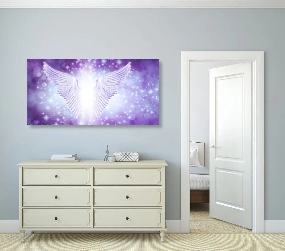 Quadro su tela – Ali con elementi astratti