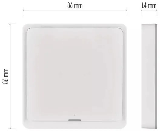 Interruttore 1 bottone GoSmart 1xCR2430 Tuya bianco