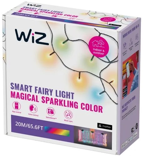 WiZ - Catena LED RGBW dimmerabile per esterni 160xLED 20m IP44 2700-5000K Wi-Fi