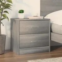 Comodino Grigio Sonoma 40x30x40 cm in Legno Multistrato cod mxl 30776