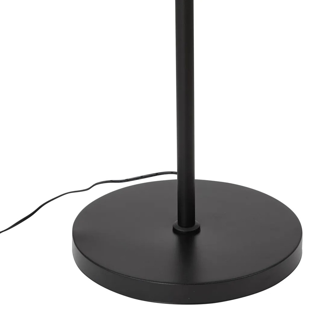 Lampada da terra moderna nera con LED dimmerabile RGB con telecomando - Sjors