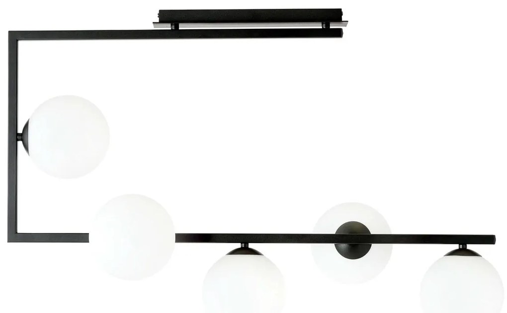 Lampadario da Soffitto SOMA 5 Black Grafite e Black White E14 Colore Grafite