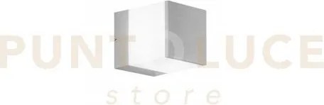 Applique booster silver 1 luce attacco e27 ip54 13x13x16,5cm in met...