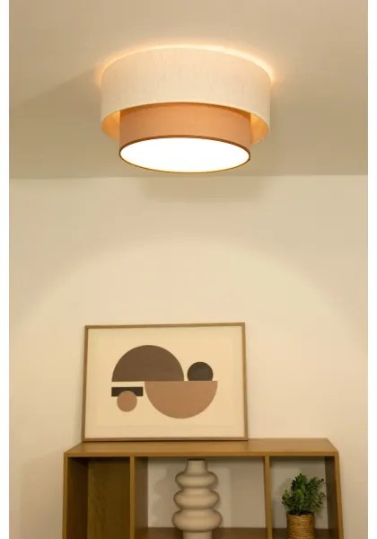 Plafoniera NATIA 1xE27/60W/230V bianco/marrone