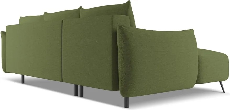 Divano angolare verde (con penisola a sinistra) Malie – Makamii