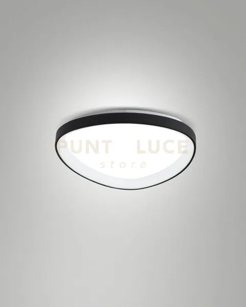 Quirk plafoniera led nera d.42cm a led cct 2700k - 3200k - 4000k- ...
