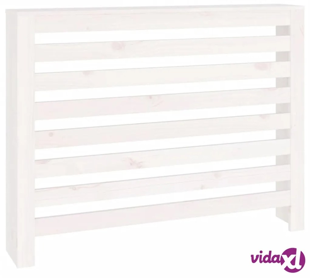 vidaXL Copertura Termosifone Bianca 108,5x19x84 cm Legno Massello Pino