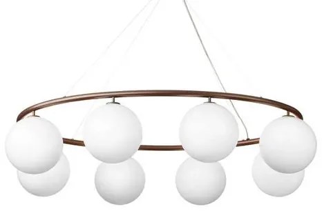 Miira 8 Oval Lampadario Dark Bronze/Opal - Nuura