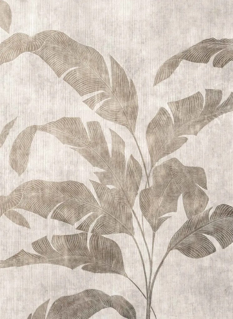 Coordonne Carta da parati panoramica Leaves Shadow Bamboo - Stone