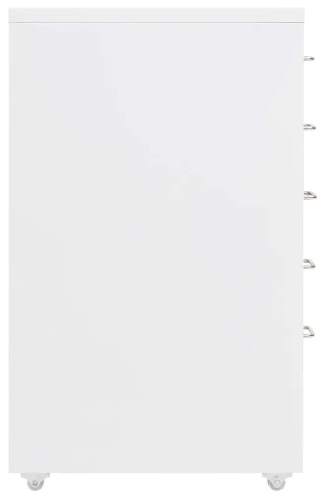 Schedario mobile bianco 28x41x69 cm in metallo