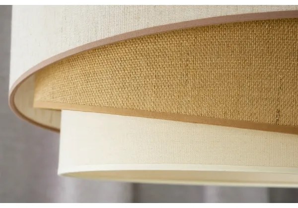 Duolla - Lampadario a plafone KOBO 1xE27/15W/230V diametro 45 cm beige/marrone/bianco