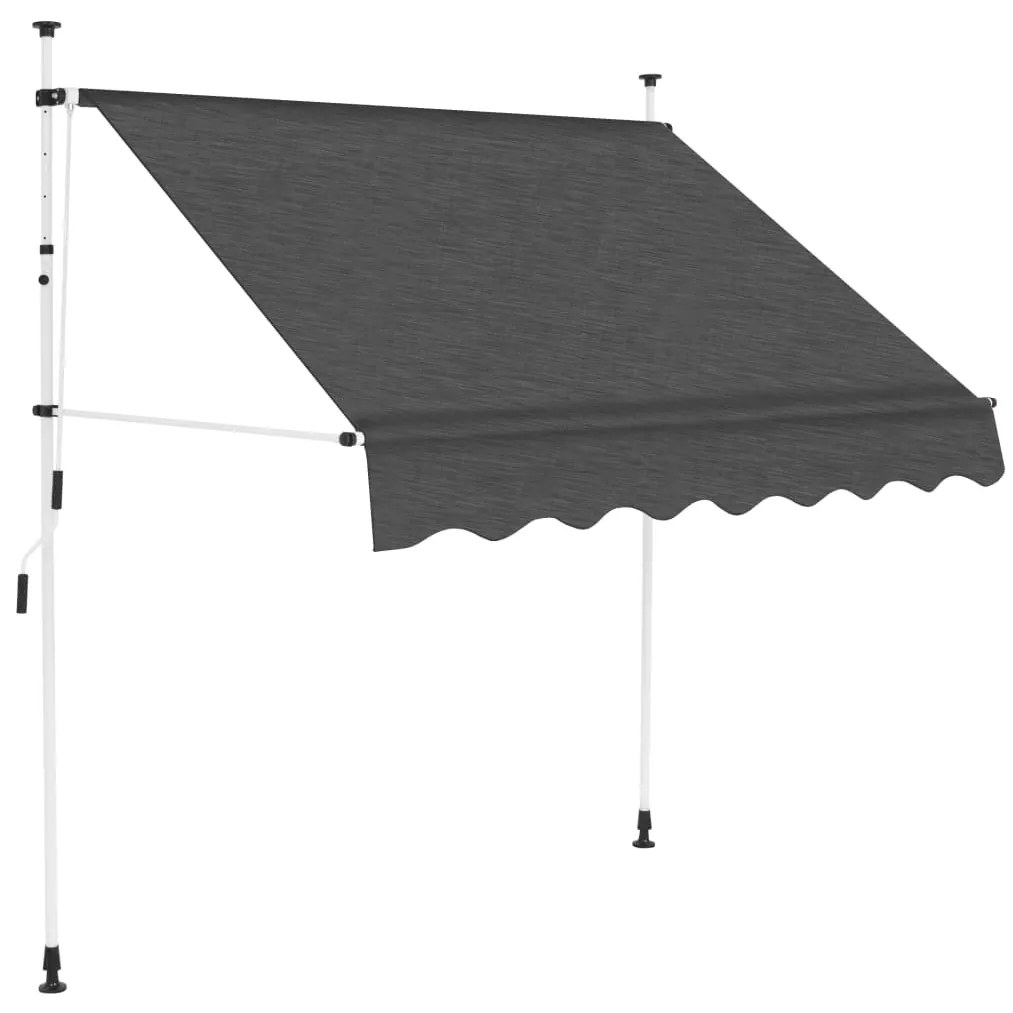 Tenda Da Sole Retrattile Manuale 150 Cm Antracite /