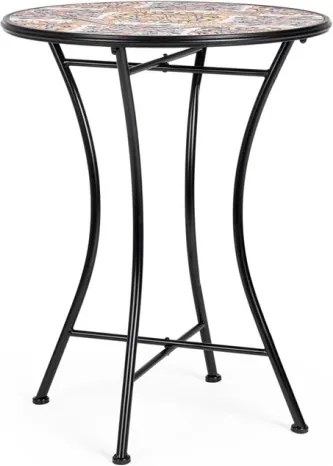 Set Bistrot Tavolo Mosaico 60 Cm Con 2 Sedie Pieghevoli Santorini Bizzotto