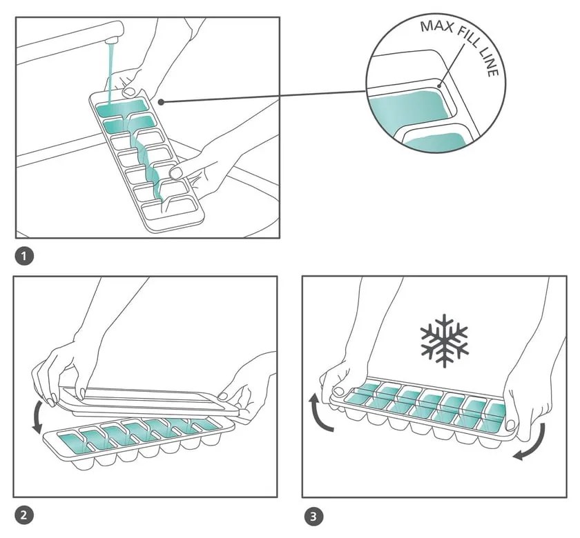 Stampi per ghiaccio 2 pz Easy-fill - Joseph Joseph