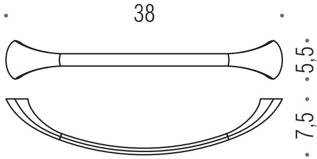 Colombo Link B2409 portasciugamani 38 cm Cromo