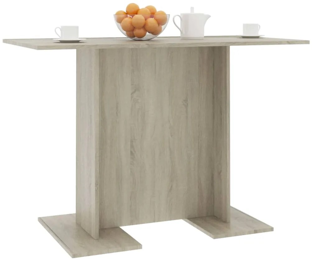 Tavolo da pranzo rovere sonoma 110x60x75cm in legno multistrato