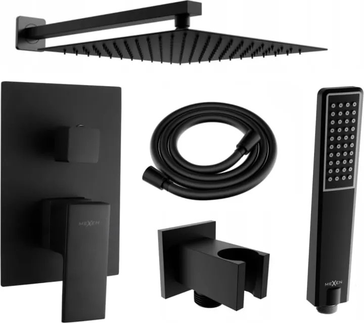 Mexen Uno DR72 set doccia ad incasso, nero - 71435DR72-70