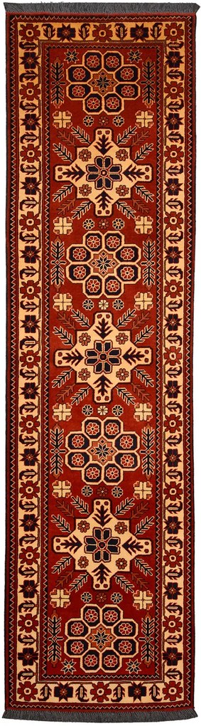 Afghan Tappeto 90x320 Rosso (Afghanistan) Annodato A Mano