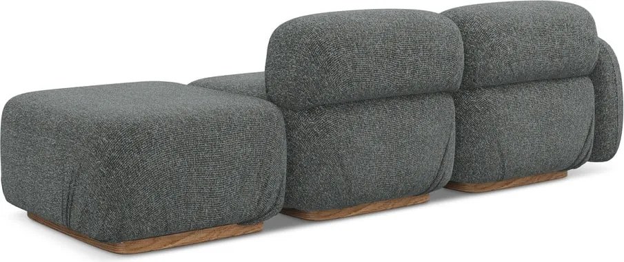 Chaise lounge componibile grigia (con penisola a sinistra) Ailani – Makamii