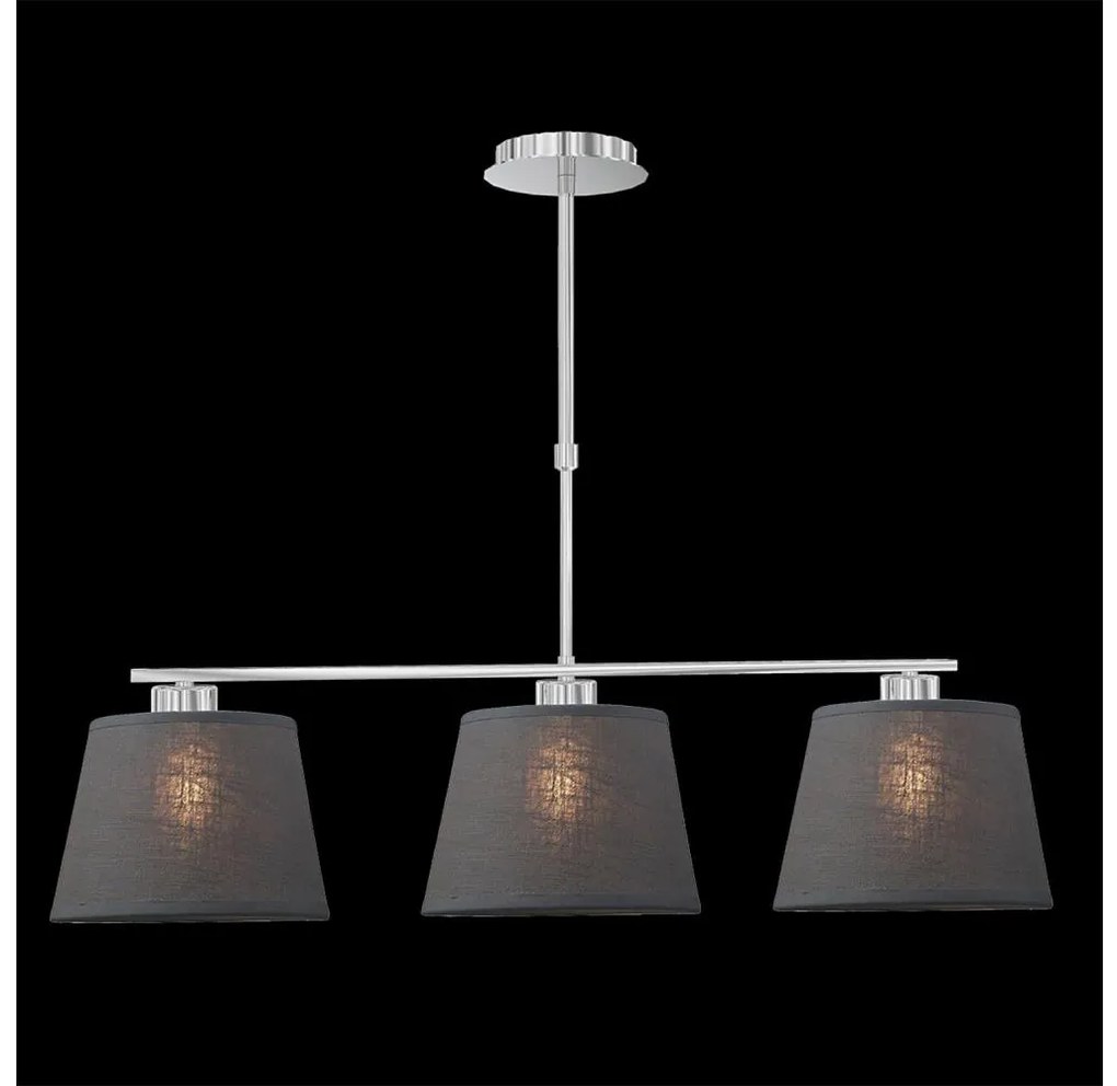 LUXERA 18067 - Lampadario COMBO 3xE27/60W grigio